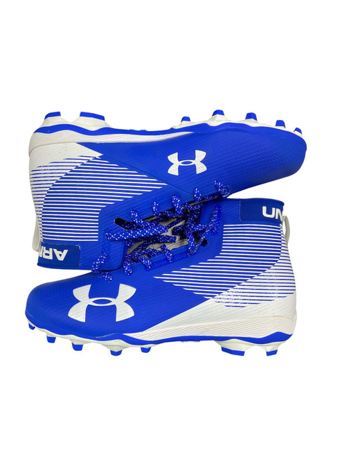 Vist Large View of Product Image Which is Used Under Armour Adult FB Cleats Royal Blue Senior 13