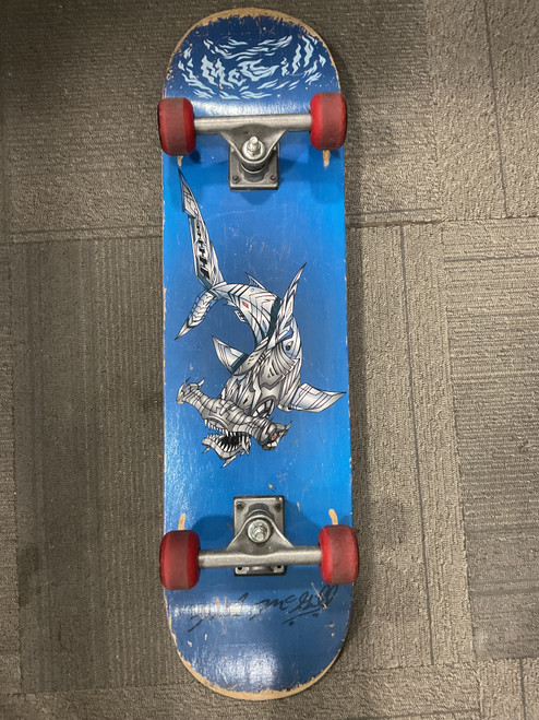 Vist Large View of Product Image Which is Used SHARK SKATEBOARD Complete Skateboard Royal Blue Regular