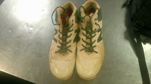 Vist Large View of Product Image Which is Used New Balance CLEATS BB/SB Cleats White Senior 12