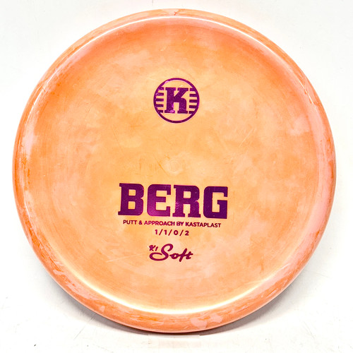 Vist Large View of Product Image Which is Used Kastaplast BERG K1 SOFT Disc Golf Putter Orange 174g