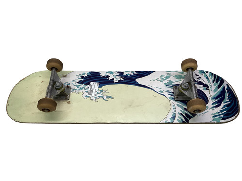Vist Large View of Product Image Which is Used WAVE SKATEBOARD Complete Skateboard Cream White 8"