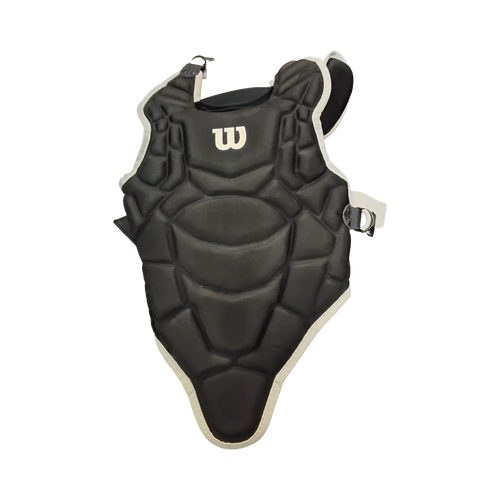 Vist Large View of Product Image Which is Used Wilson Catchers Chest Protector Black Youth