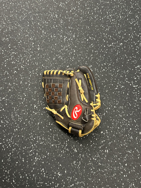 Vist Large View of Product Image Which is Used Rawlings HIGHLIGHT SERIES BB/SB Glove RH Throw Brown 10"