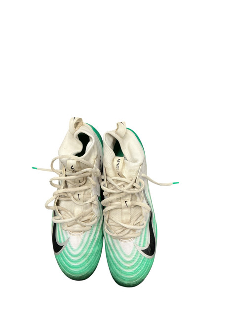 Vist Large View of Product Image Which is Used Nike Adult FB Cleats Green And White Senior 8