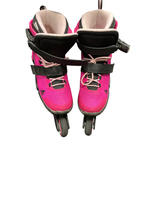 Vist Large View of Product Image Which is Used Rollerblade MICROBLAD MAX80MM Senior Rec Fitness Skates Pink Adjustable