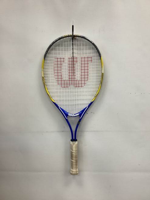Vist Large View of Product Image Which is Used Wilson US OPEN Junior Tennis Racquet Royal Blue 25"