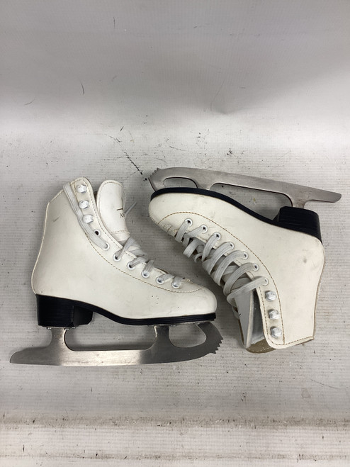 Vist Large View of Product Image Which is Used American Athletic FIGURE SKATES Girls Figure Skate White Youth 13.0