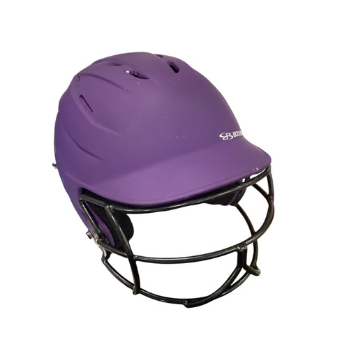 Vist Large View of Product Image Which is Used BoomBah HELMET Batting Helmet w/Mask Purple SM