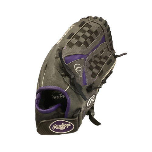 Vist Large View of Product Image Which is Used Rawlings STORM BB/SB Glove RH Throw Black 12"