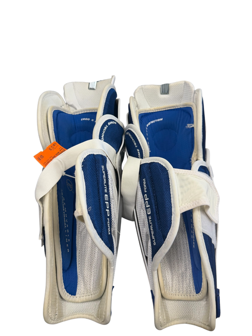 Vist Large View of Product Image Which is Used Bauer NEXUS 8000 Senior Shin Guards White 13"