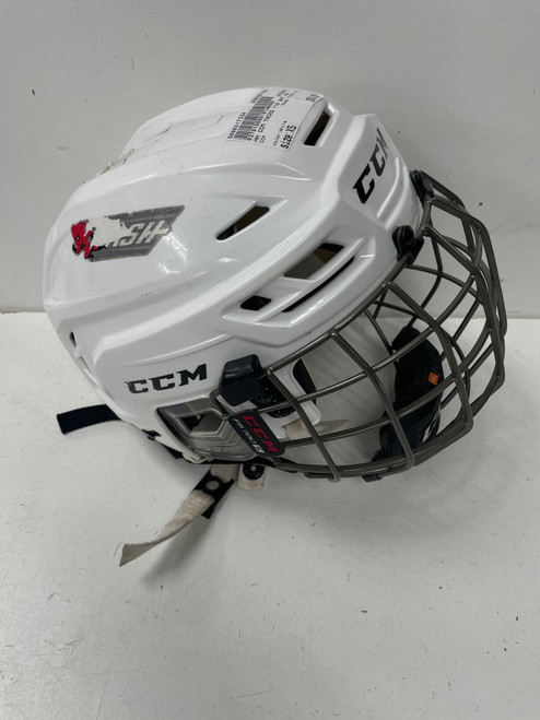 Vist Large View of Product Image Which is Used CCM TACKS 110 Helmet Cage Combo White XS