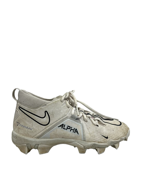 Vist Large View of Product Image Which is Used Nike Alpha Menace Shark Jr 5 FB Cleats White 