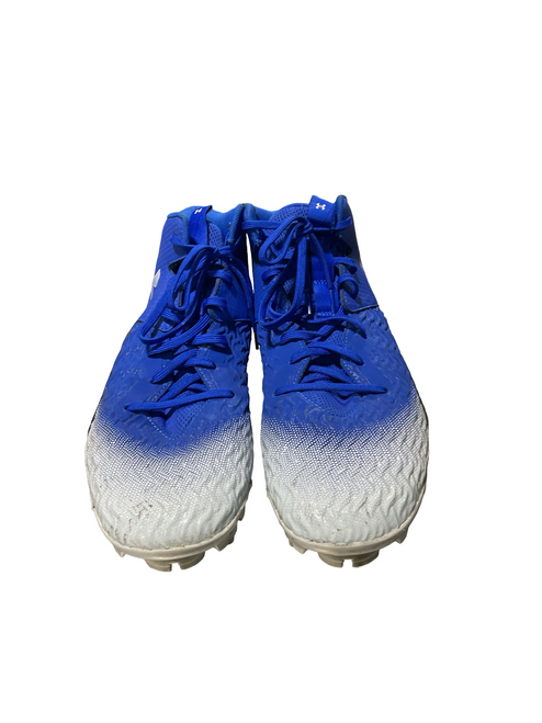 Vist Large View of Product Image Which is Used Under Armour Adult FB Cleats Royal Blue Senior 14