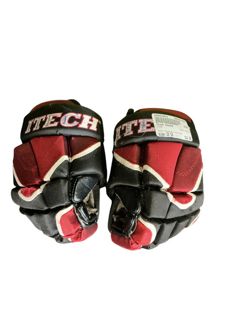 Vist Large View of Product Image Which is Used Itech HG2200 Youth Gloves Black And Wine Red 10"