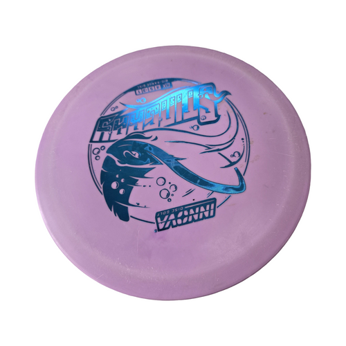 Vist Large View of Product Image Which is Used Innova STINGRAY DX Disc Golf Mid Range Purple