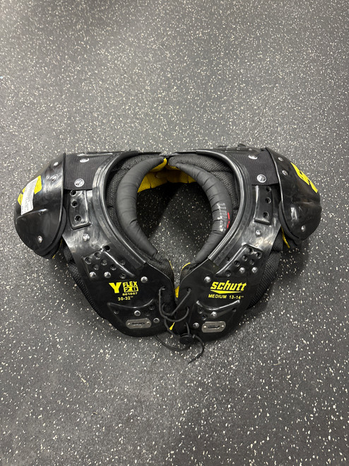 Vist Large View of Product Image Which is Used Schutt Y FLEX 2.0 FB Shoulder Pads Black MD