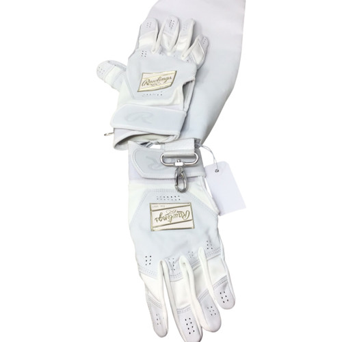 Vist Large View of Product Image Which is Used Rawlings ICON BB/SB Batting Gloves White LG