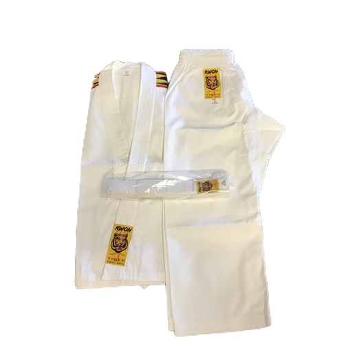 Vist Large View of Product Image Which is KWON Tiger Martial Arts Uniform White Junior