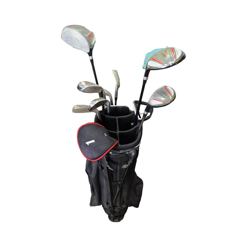 Vist Large View of Product Image Which is Used Powerbilt TRX MENS OPTI FLEX LH PACKAGE SET Mens Package Set LH Black 10 Piece