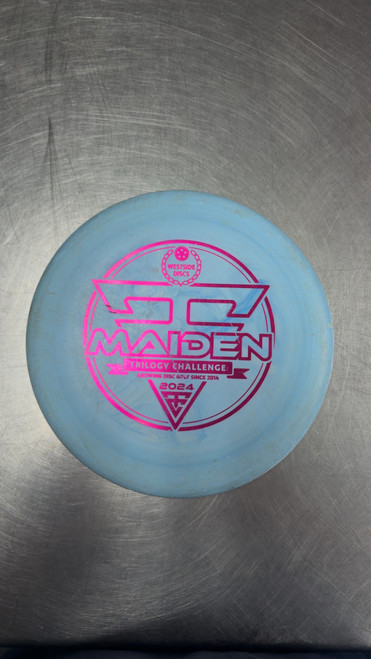 Vist Large View of Product Image Which is Used Westside MAIDEN Disc Golf Putter Royal Blue