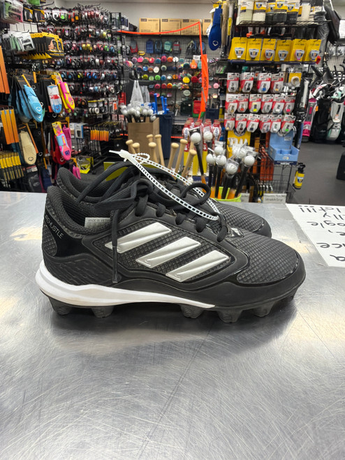 Vist Large View of Product Image Which is Used Adidas PURE HUSTLE BB/SB Cleats Black Junior 02