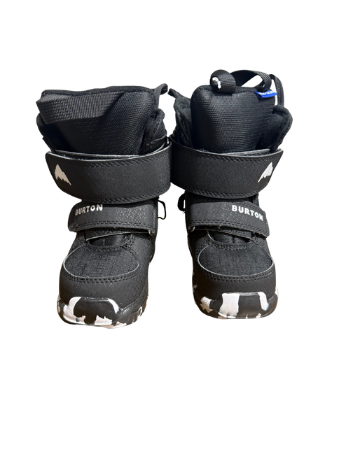 Vist Large View of Product Image Which is Used Burton MINI GROM Boys Snowboard Boots Black Youth 08.0