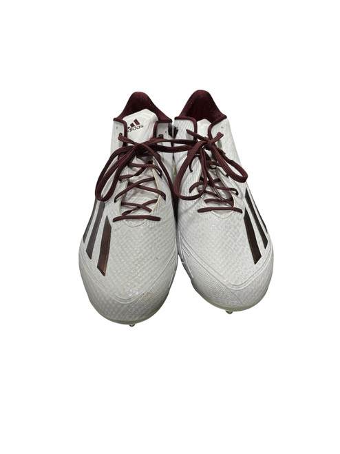 Vist Large View of Product Image Which is Used Adidas ADIZERO Adult FB Cleats White Senior 15