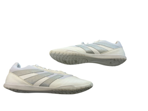 Vist Large View of Product Image Which is Used Adidas Soccer Indoor Shoes White Senior 12