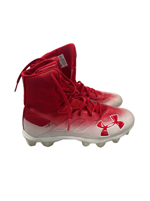 Vist Large View of Product Image Which is Used Under Armour Adult FB Cleats Red Senior 8