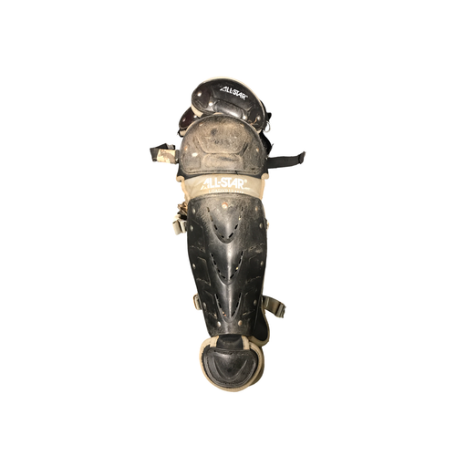 Vist Large View of Product Image Which is Used All-Star LGADV912 Catchers Leg Guards Black Intermed