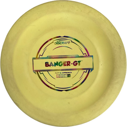 Vist Large View of Product Image Which is Used Discraft PTR BLEND BANGER-GT Disc Golf Putter Yellow 174g