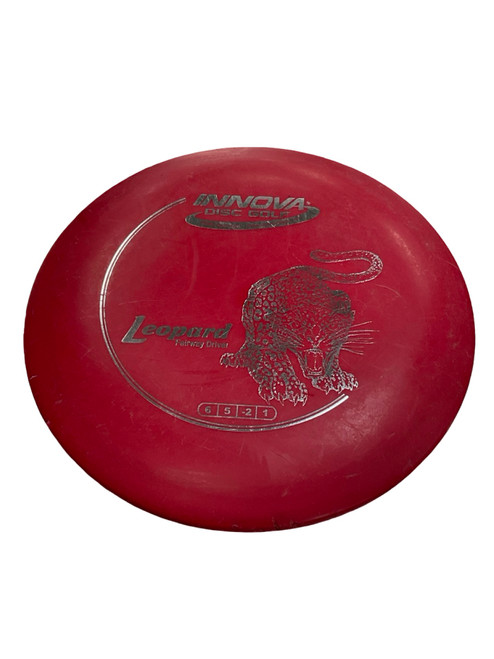 Vist Large View of Product Image Which is Used Innova DX LEOPARD Disc Golf Driver Red 150g
