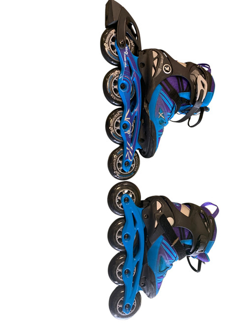 Vist Large View of Product Image Which is Used K2 VORTECH Senior Roller Quad Skates Purple Senior 7