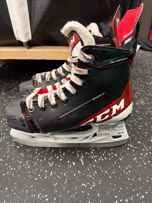 Vist Large View of Product Image Which is Used CCM JETSPEED SHOCK Junior Hockey Skate Junior 02.5
