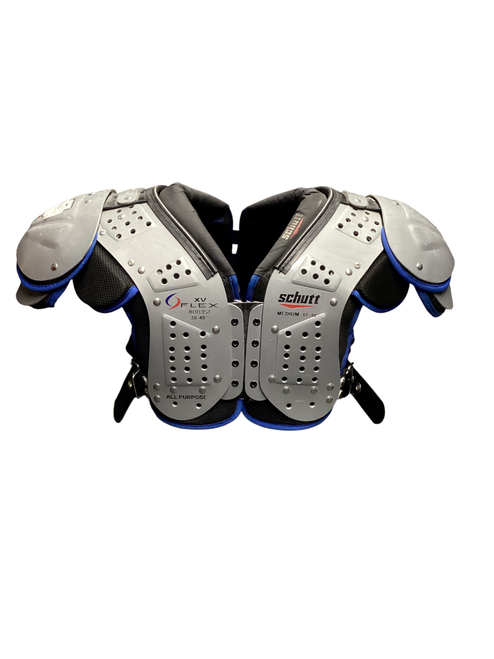 Vist Large View of Product Image Which is Used Schutt XV FLEX 800357 Football Shoulder Pads Grey MD