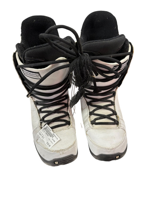 Vist Large View of Product Image Which is Used Burton RAMPANT Mens Snowboard Boots White Senior 10.5