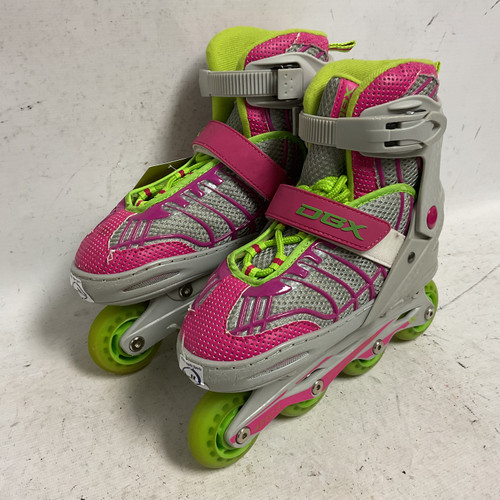 Vist Large View of Product Image Which is Used DBX ADJ 1-4 Junior Rec Fitness Skates Silver Adjustable