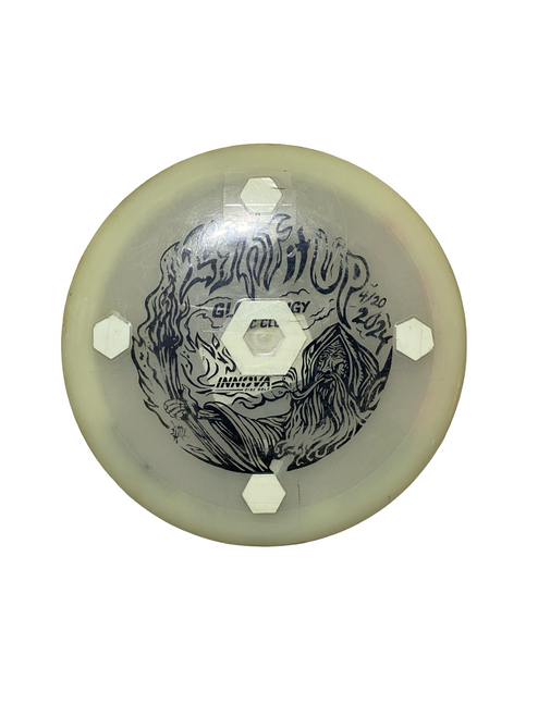 Vist Large View of Product Image Which is Used Innova GLOW Disc Golf Driver White