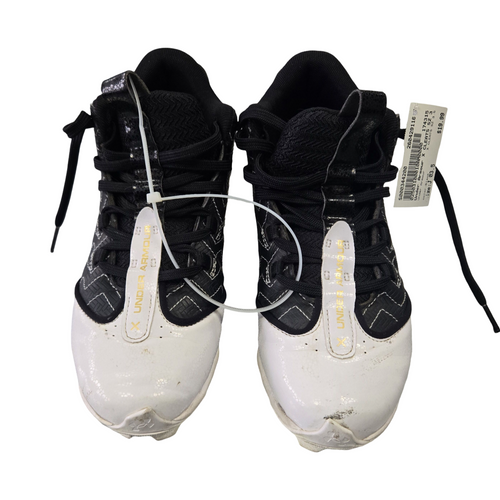 Vist Large View of Product Image Which is Used Under Armour X CLEATS SZ 3.5 BB/SB Cleats Black Junior 03.5