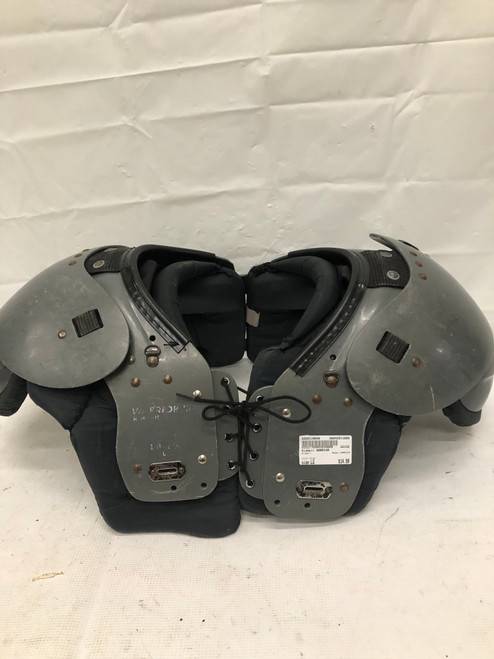 Vist Large View of Product Image Which is Used Riddell WARRIOR FB Shoulder Pads Grey LG