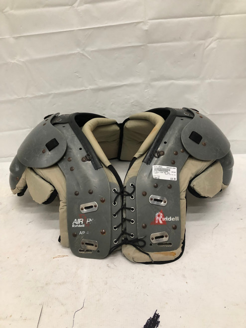 Vist Large View of Product Image Which is Used Riddell AIR PAC AP4 FB Shoulder Pads Grey LG