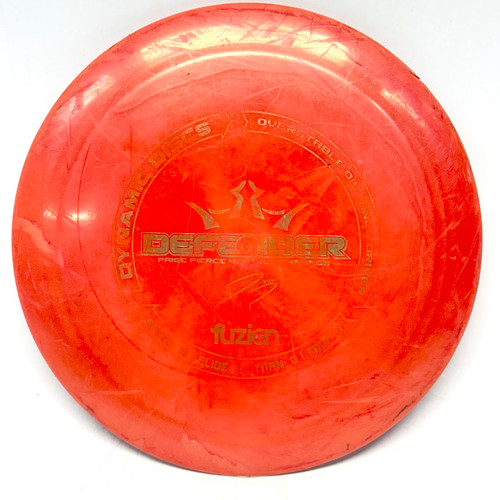 Vist Large View of Product Image Which is Used Dynamic Discs BIOFUZION DEFENDER Disc Golf Driver Red 174g
