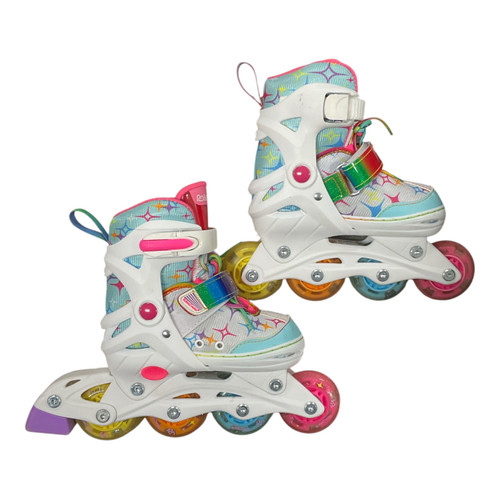 Vist Large View of Product Image Which is Used RollerDerby ADJ 11-1 Child Rec Fitness Skates White Adjustable
