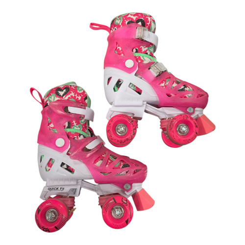 Vist Large View of Product Image Which is Used RollerDerby ADJUSTABLE 12-2 Child Roller Quad Skates White Adjustable
