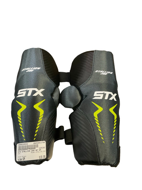 Vist Large View of Product Image Which is Used STX STALLION 200 Lacrosse Arm Pads/Guards Black SM