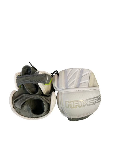 Vist Large View of Product Image Which is Used Maverik MAX Lacrosse Arm Pads/Guards White MD