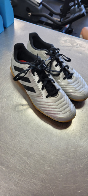 Vist Large View of Product Image Which is Used Adidas Soccer Indoor Shoes Grey Senior 8.5