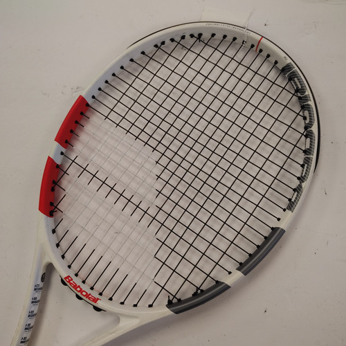 Vist Large View of Product Image Which is Used Babolat STRIKE EVO RACQUET Adult Tennis Racquet White Unknown