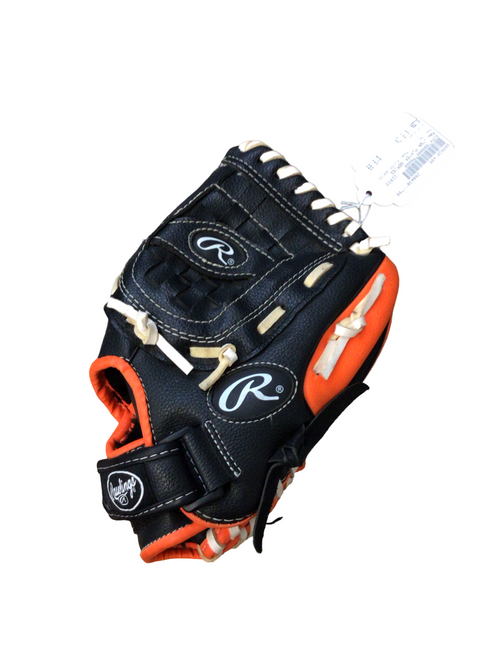Vist Large View of Product Image Which is Used Rawlings PLAYER SERIES BB/SB Glove RH Throw Black 10 1/2"