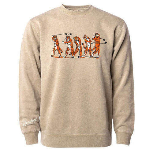 Vist Large View of Product Image Which is New Barstool Golf Tiger Swing Crewneck Extra Large